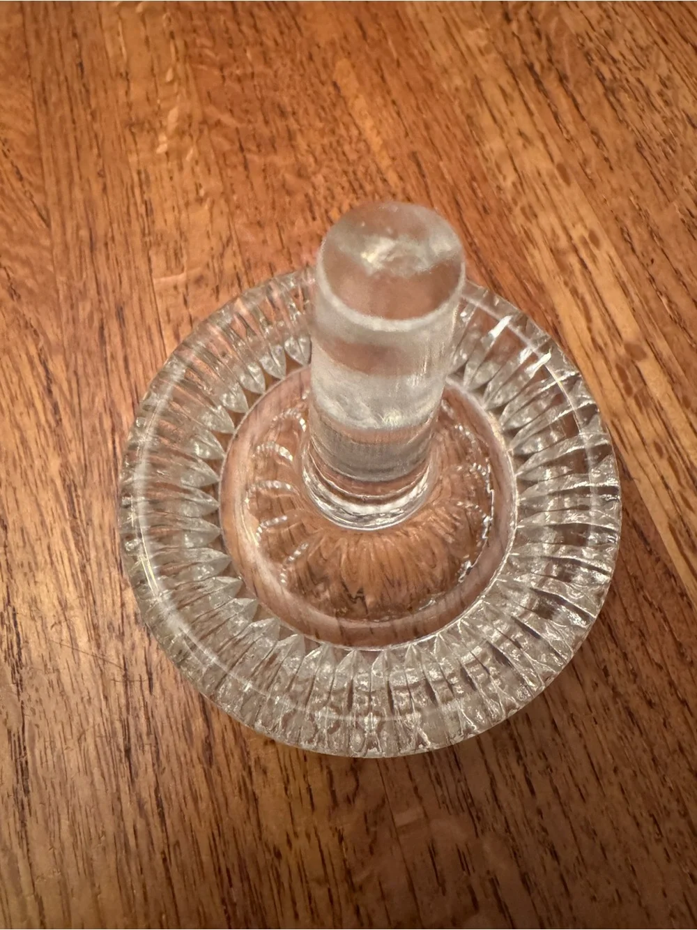Vintage Clear Pressed Glass Ring Holder Dish Tray Vanity Organizer 4.25